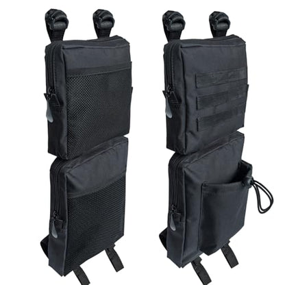 2 Pack ATV Fender Bags, Detachable Saddle Bag ATV Gear Bags Water-resistent Motorcycle Bag Compatible with Sportsman Scrambler TRX FourTrax Outlander Grizzly UTV Hanging Storage Bag Black - color: Black