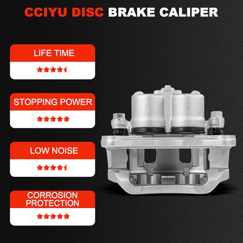 cciyu Front Right Disc Brake Caliper Assembly With Bracket 18B5027AS - size: Front Right[18B5027AS]