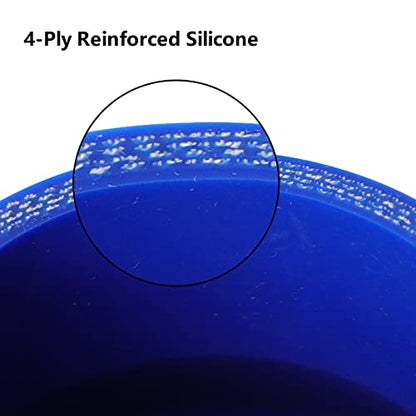 2.5" ID, 8" Leg Length 90 Degree Elbow Silicone Coupler Hose, 4-Ply Reinforced Universal Silicone Pipe Hose Turbo Intake Tube Intercooler Piping Blue - color: Blue, size: 2.5" ID