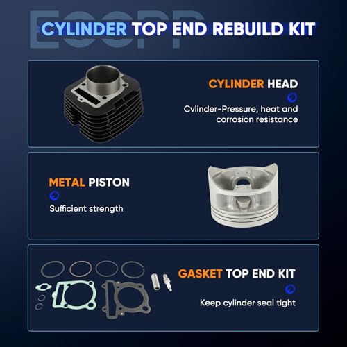 ECCPP 386cc Cylinder Piston Gasket for Yamaha for YFM400 Big Bear 2000-2012 - size: 5FU-11310-01-00