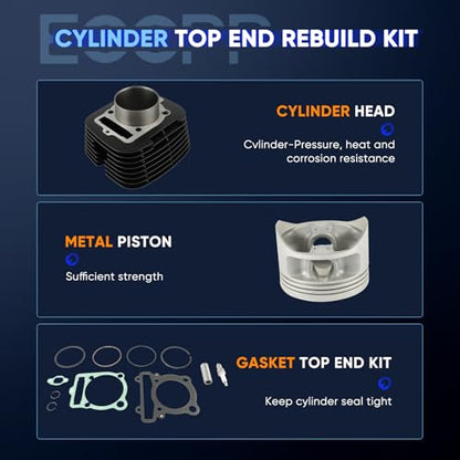 ECCPP 386cc Cylinder Piston Gasket for Yamaha for YFM400 Big Bear 2000-2012 - size: 5FU-11310-01-00