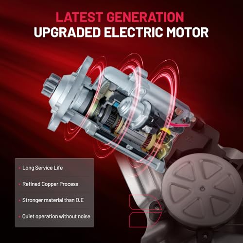 BDFHYK 751-082 Power Window Regulator with Motor Front Left, Compatible with Chevy Cruze 2011-2012 - size: Front Left, style: 2011-2012 Chevy Cruze 2Pins