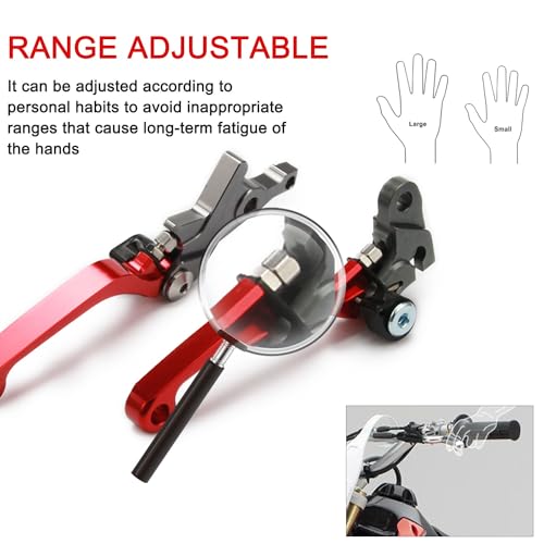 Brake Clutch Lever CNC for CRF300L CRF300RALLY 21-25 CRF250L/M 12-20 CRF250RL CRF250RALLY 17-23, Dirt Bike Brake Levers Adjustable Set for CRF300L Rally CRF250L Rally Red