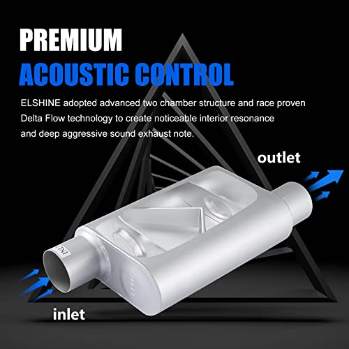 Universal Exhaust Muffler, 3" Offset In/Out, 18" Overall - color: offset in | offset out, size: 3" offset in | 3" offset out