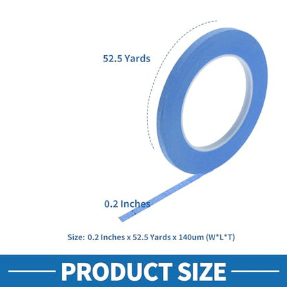 Painters Tape Easy Removal 0.2 Inches x 52.5 Yards Blue - color: Blue, size: 0.2 Inches x 52.5 Yards