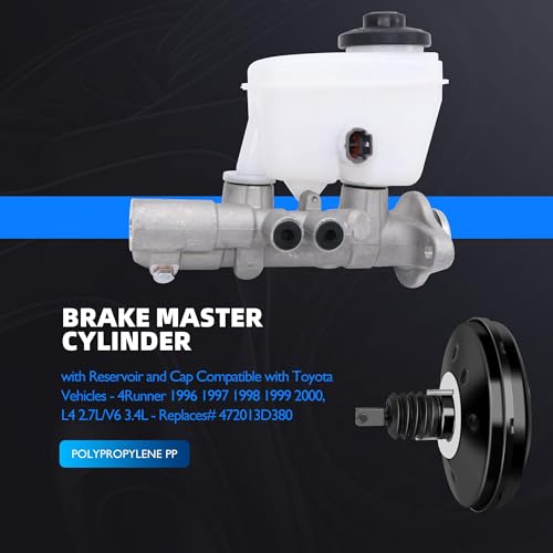 HiSport 472013D380 Brake Master Cylinder with Reservoir and Cap - size: OE# 472013D380