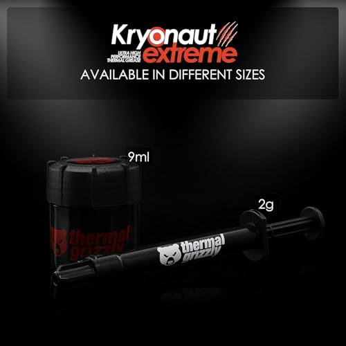 Thermal Grizzly Kryonaut Extreme - 2 Gram - Extremely High Performance Thermal Paste with 12 Cleaning Wipes 6 Wet & 6 Dry- for Maximum Thermal Conductivity While Overclocking CPU/GPU/PS4/PS5/Xbox - size: 2 Gram