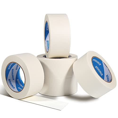 White Painters Masking Tape,2" x 60 Yards x 5 Rolls - color: White