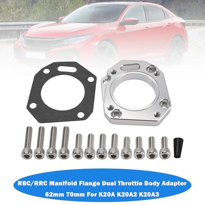Bruce & Shark Throttle Body Adapter 62mm 70mm for K20A K20A2 K20A3 Z1 Flange