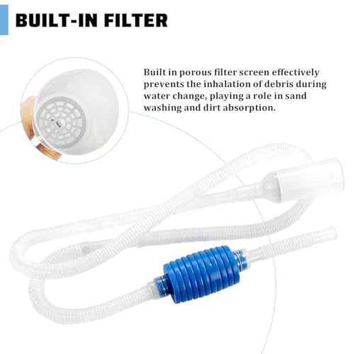 Gasoline Siphon Hose Pump, Portable 5.57FT Vehicle Hand Gas Fuel Pump with Hose, Manual Fuel Transfer Siphone Accessories for Water, Diesel, Oil, Universal for Truck SUV Van