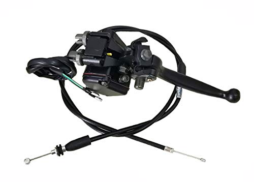 7/8" 22mm Thumb Throttle Cable with Dual Brake Lever Assembly Fits for 50cc 70cc 90cc 110cc 125cc 150cc 200cc & 250cc Kart Quad Bike Buggy
