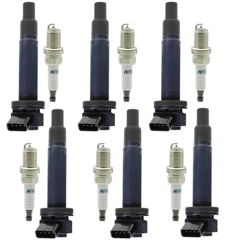 UF267 Ignition Coil Pack & 4504 Spark Plugs Compatible with Toyota Camry V6 3.0L 2006-2002, Avalon Sienna Solara Highlander, Lexus ES300 RX300 1999-2003, Lexus ES330 RX330 RX400h 3.3L V6#C1175 - size: UF267