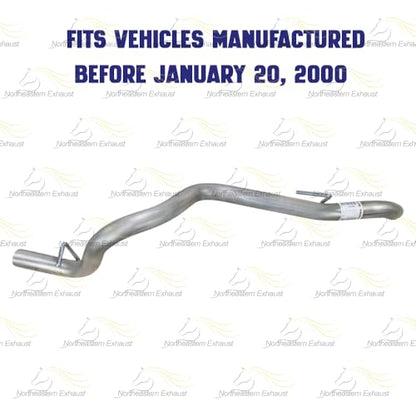 Northeastern Exhaust | Stainless Steel Exhaust Tail Pipe Compatible for Jeep Cherokee 1996-2001 2.5L | Automotive Replacement Parts | Free Clamp and Hanger Included