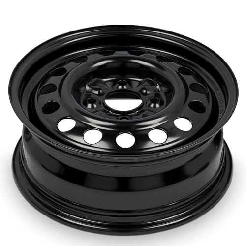 16x6.5 in Steel Wheel Rim 5 Lug 115mm 40mm Offset 70.3mm CB| Powder-Coated Black finish Fits 2005-2009 Chevy Equinox | New OEM Replacement | 22969718 - size: 16x6.5 inch