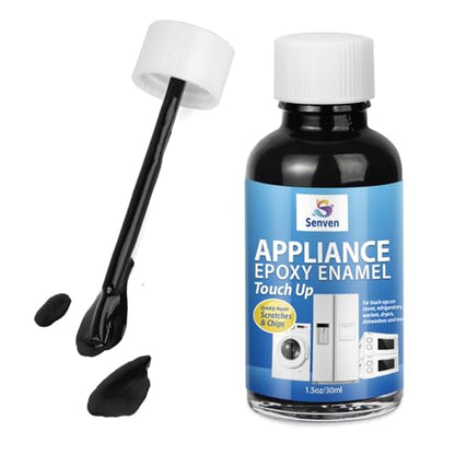 Appliance Paint Black Appliance Acrylic Touch Up Paint Enamel High-Gloss Black Touch Up Paint Pen Scratch Repair for Appliances Refrigerators Metal Surfaces Dishwasher Dryer Microwave Washers 1.5oz - color: Gloss Black