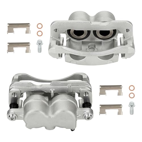 Disc Brake Caliper Assembly with Bracket fit for GMC Savana 1500 2500, Sierra 1500 2500 & Chevrolet Silverado 1500 2500 3500 & Cadillac 2000-2013,front Left and Right Caliper 2PC,18-B4728 18-B4729