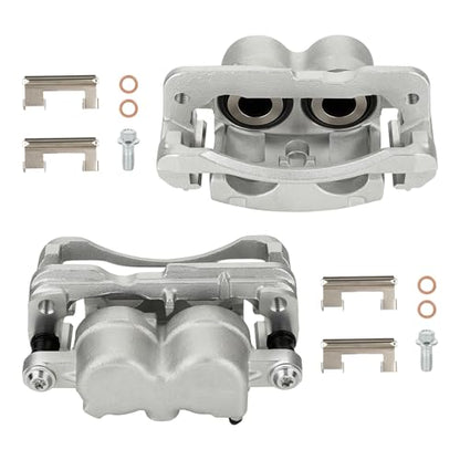 Disc Brake Caliper Assembly with Bracket fit for GMC Savana 1500 2500, Sierra 1500 2500 & Chevrolet Silverado 1500 2500 3500 & Cadillac 2000-2013,front Left and Right Caliper 2PC,18-B4728 18-B4729