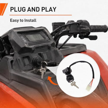Ignition Key Switch for Arctic Cat ATV 250 300 400 500 2x4 4x4 2000-2007