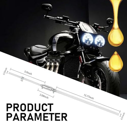 2 PCS Motorcycle Brake Bleeder Hose Kit, Vehicle Clutch Drained Bleeder Tool, Universal Filler Pipe Clutch Hydraulic Brake One-Way Check Valve, Durable Repair Accessories (Silver)