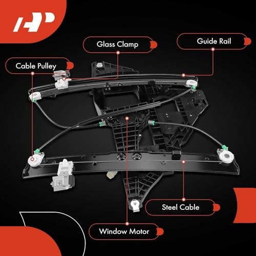 A-Premium Front Driver Side Power Window Regulator with Motor (2-Pin) - style: Front Driver
