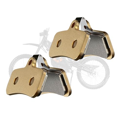 JFG RACING Electric Dirt Bike Front&Rear Brake Pads for Surron LBX,2 Pcs - color: Gold, size: 2