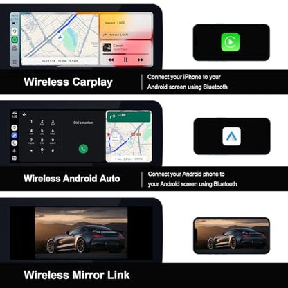 12.3" Android 13 Dual Screen Style Multimedia Blue Anti-Glare HD Screen for Mercedes-Benz 2006-2013 S CL Class W221 W216 NTG 3.0/3.5, Support Carplay Android Auto Mirror Link (8+128GB)