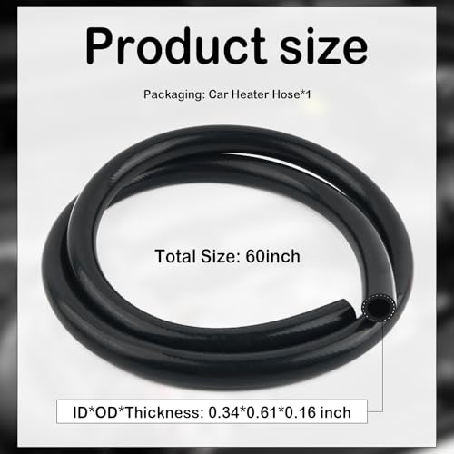 5Ft 5/16" Heater Hose for Cars,Silicone Car Coolant Hose for Transferring Water/Air,Straight & Cuttable Car Radiator Hoses Vehicle Accessories Working Pressure 250PSI (5/16In 5Ft) - color: 5/16In 5Ft