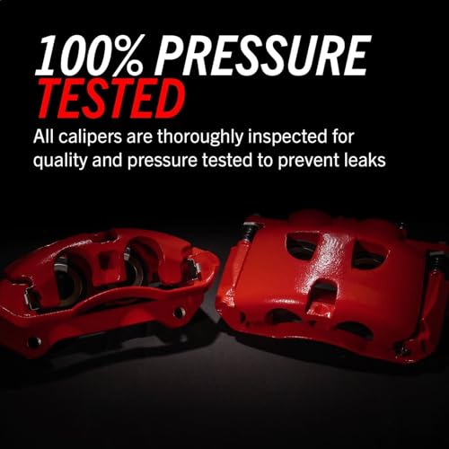 PowerStop Front Red Powder Coated Brake Caliper Pair for Acura ILX 2013-15 |Honda Accord 2003-17 |Civic 2013-21 |CR-Z 2016 |Fit 2013-14 - High-Temp Brake Caliper Upgrade, S2660