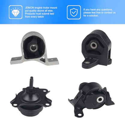 JDMON Compatible with 4Pcs Engine Motor Mount Honda Civic 1.7L Automatic Trans 2001 -2005 Replacement for A4511 A6588 A6591 A6595 - size: 4PCS-Compatible with 2001-2005 Civic 1.7L