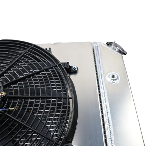 4 Row Radiator Shroud Fan For Chevy Camaro Chevelle Carlo 1968-87 - size: 4 Row Radiator+Shroud Fan