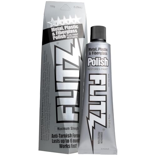 Flitz Metal Polish Paste - 5.29oz USA-Made Polish for Solid Chrome, Stainless Steel, & Aluminum - Non-Abrasive for Light Oxidation - Requires Manual Buffing - Not for Plated/Coated Surfaces (1 Pack) - size: 5.29 Ounce (Pack of 1)