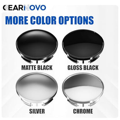 2.5Inch 63MM Wheel Center Caps for Dodge RAM 1500 Rim Hub Caps 6KF18TRMAA, Pack of 4 (Matte Black, Outer 63MM, Inner 56MM) - color: Matte Black, size: Outer 63MM , Inner 56MM