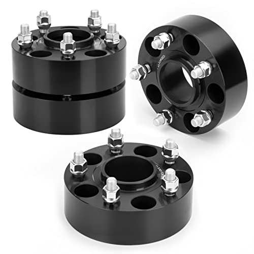 dynofit 2in Wheel Spacers 5x5 for 2007-2018 Wrangler JK/JKU, 5x127mm Hub-Centric 71.5mm Thread 1/2"-20 for 1999-2010 Grand Cherokee WJ/WK, 2005-2010 Commander XK, Real Forged Aluminum Spacer, 4Pcs - size: 2 inch - 1/2-20 Studs