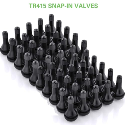 TR415 Tire Valve Stem Rubber Snap-in Valves, Tubeless Valve Stems Suit for 0.625 inch Rim (TR415-50 Pack) - size: TR415 - 50 Pack