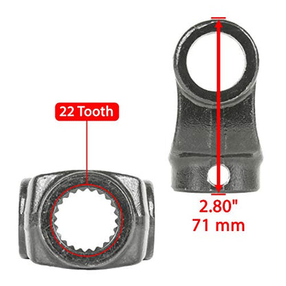 Caltric 2x Front Rear Drive Shaft Yoke with U-joint Compatible with Polaris RZR 900 All Options 2015 2016 2017-2020