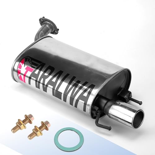 Exhaust Rear Muffler Tail pipe Stainless Steel Chrome Tip fits: TOYOTA 2007-2011 CAMRY 2.4L&2.5L,Without dual exhaust((with Flange Bolts/Gaskets)) Replacement part,TC02 - size: 2007-2011 CARMY