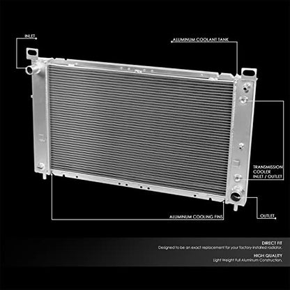 DNA Motoring Aluminum 28" OE Style Core Radiator Compatible with 99-12 Silverado/Suburban 1500 2500,RA-SILVERADO99-2 - style: 99-12 Silverado 1500 MT