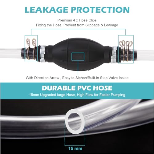 Gas Siphon Hose Pump, Hand Fuel/Water Transfer pump