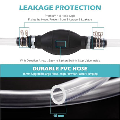Gas Siphon Hose Pump, Hand Fuel/Water Transfer pump