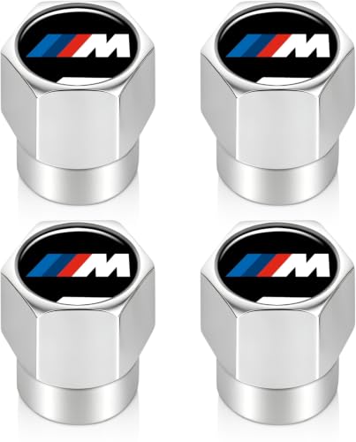 Tire Valve Stem Caps Cover for BMW M M2 M3 M4 Metal Wheel Air caps Auto Valve Stem Caps Accessories 4 Pack Silver - color: Silver-09