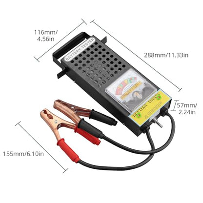 AUTTGINN Battery Load Tester, 6V 8V 12V 16V Motorcycle Car Battery Tester Alternator Load Tester and Voltmeter Tester for Cars,Golf Cart - size: POINTER