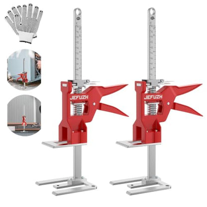 Labor Saving Arm Jack 2 Pack Height Adjustment Hand Jack 440LB Capacity - color: Red, size: 15.5 Inch