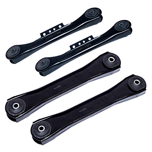 TUCAREST 4Pcs Rear Suspension Kit (K620246 K640734) x2 Left Right Rear Control Arm Assembly Compatible With 97-06 Je-ep Wrangler TJ Upper and Lower - size: K620246 K640734 (97-06 Wrangler,Rear)