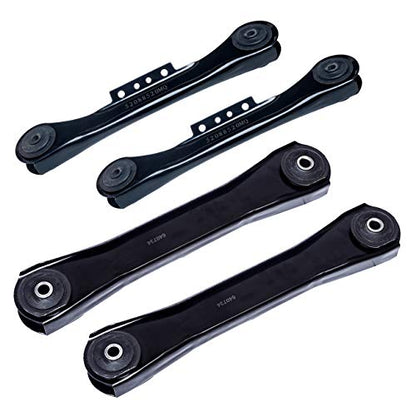 TUCAREST 4Pcs Rear Suspension Kit (K620246 K640734) x2 Left Right Rear Control Arm Assembly Compatible With 97-06 Je-ep Wrangler TJ Upper and Lower - size: K620246 K640734 (97-06 Wrangler,Rear)