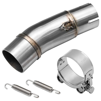 Motorcycle Exhaust Mid Pipe, Exhaust Muffler Adapter Connect Pipe, Compatible with Kawasaki Ninja 250 300 400 500 650 Z250 Z300 Z400 Z500 Z650 2018-2024