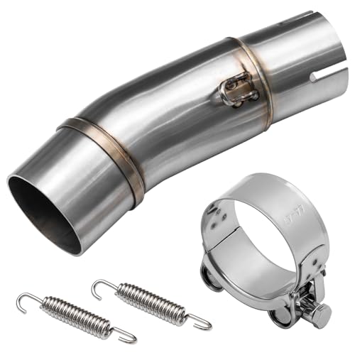 Motorcycle Exhaust Mid Pipe, Exhaust Muffler Adapter Connect Pipe, Compatible with Kawasaki Ninja 250 300 400 500 650 Z250 Z300 Z400 Z500 Z650 2018-2024