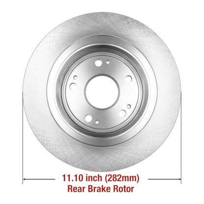 HUSCH Brake Kit Ceramic Brake Pads and Brake Rotors Fit for Acura TSX 09-14 - size: 31479+D1451