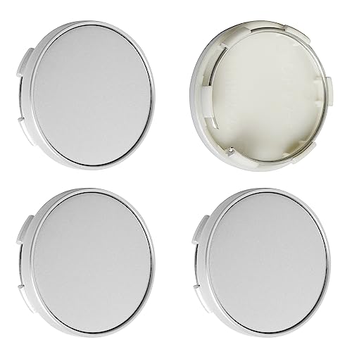 2.2Inch 56MM Wheel Center Caps, Pack of 4 (Silver, Outer 56MM, Inner 53MM, Easy DIY Installation) - color: Silver, size: Outer 56.4MM , Inner 52.9MM