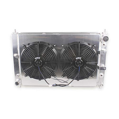 3 Row Core Full Aluminum Radiator Fan Shroud 2X12 Inches Dia. Cover - size: 84