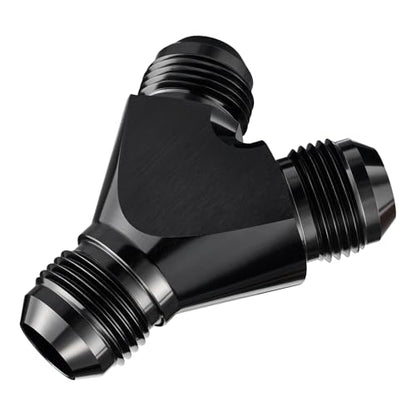 EVIL ENERGY 12AN Y Block Flare Fitting Adapter Union Splitter Black - size: 3 x 12AN